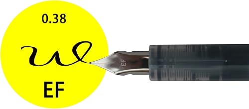 Miniatura 3 de Plumas estilográficas desechables líquidas rectas para escribir caligrafía y caligrafía (negro, 0.015 in)