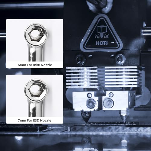 26Pcs 3D Printer Nozzle Wrench Maintenance Kit, Includes 20 Cleaning Pins with Storage Case, 2 Tweezers, 2 Copper Wire Brushes, 2 L-Shaped Wrench Tools, a Repair Accessory for 3D Printers