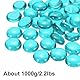 QUARKZMAN Feuerglasperlen für Feuerstellen, runde Glas-Murmeln Kies Kiesel reflektierende Vasenfüller für Fischbecken Aquarium Dekoration, 1000g/2,2lbs, Blau
