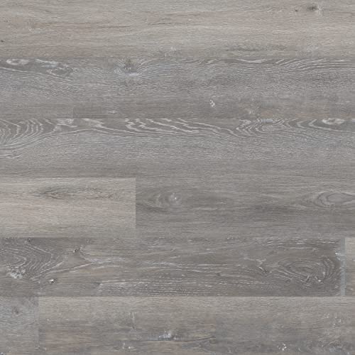 MSI Hampstead 6 in. x 48 in. Glue Down Luxury Vinyl Plank Flooring – Brushed Oak Gray | Light Gray Oak Look, 2MM Thick, 12MIL Wear Layer, 36 Sq. Ft