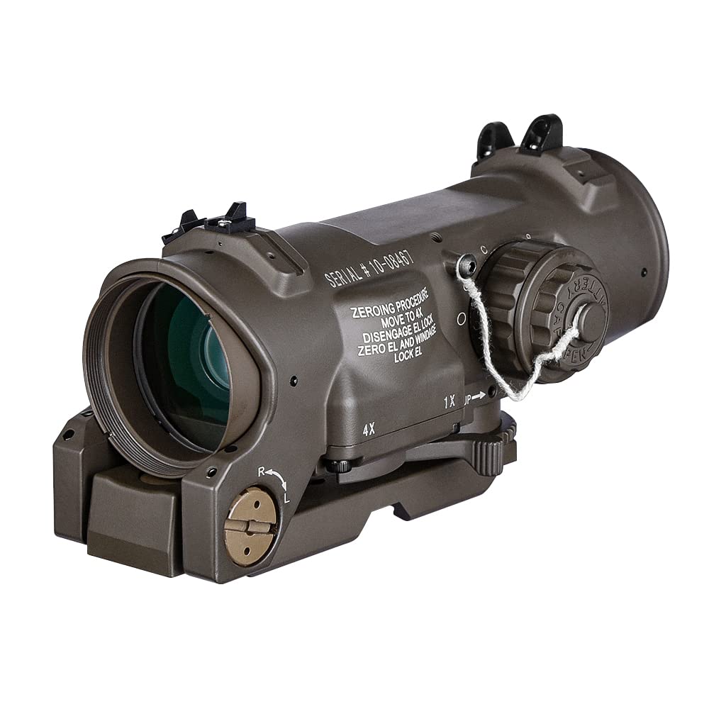 SPINA OPTICS Mirino tattico per cannocchiale 1x-4x Fisso Doppio Scopo mirino Illuminato Rosso Punto Rosso per la Caccia al Fucile (Cannocchiale 1x-4x)