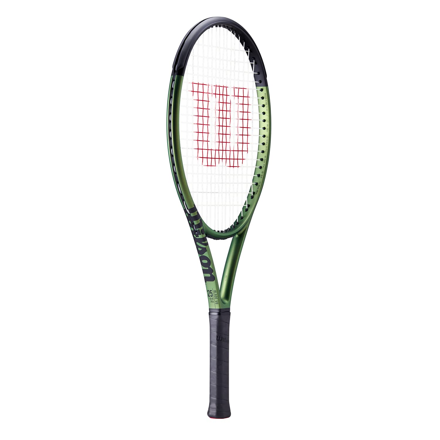 Wilson Blade Jr v8.0 Tennis Racket, for Kids, Carbon Fibre, Head-Heavy (Grip-Light) Balance