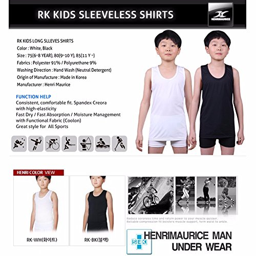 Kids Compression Tank Top Underwear Boys Youth Base Layer Sleeveless Shirt RK3