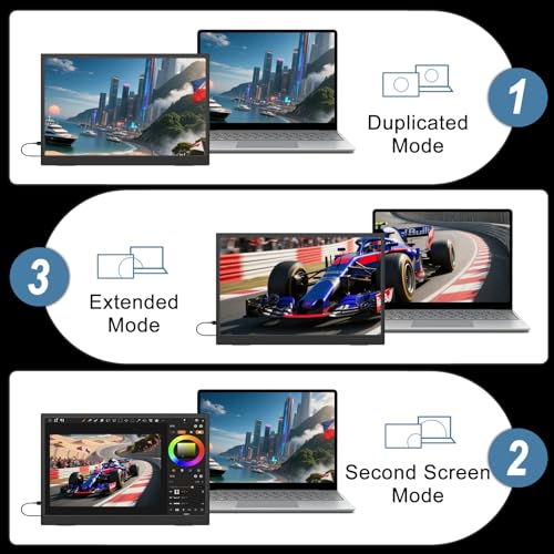Image of IBW 4K Portable Monitor 15.6 inch 3240x2160 UHD USB-C HDMI Laptop Monitor, 100% Adobe RGB IPS Computer Gaming Display HDR Travel Monitor w /Speakers & Kickstand for Laptop Xbox PS5 Switch PC Phone