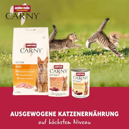 animonda Carny Kitten Huhn (1,75 kg), Kitten Trockenfutter für wachsende Kätzchen, Katzenfutter ohne Getreide und Zucker, Katzentrockenfutter mit 65 % Fleisch und tierischen Zutaten