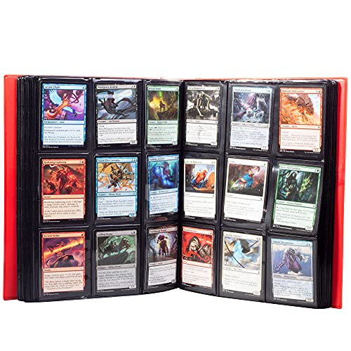Monster Protectors Mega Red Holofoil 9 Pocket Xl Binder With Hard Cover - Holds 720 Collectible Trading Cards - Compatible With Pokémon, Yugioh, Mtg And Other Tcgs - Keeps Your Cards Safe And Secure #TOP2