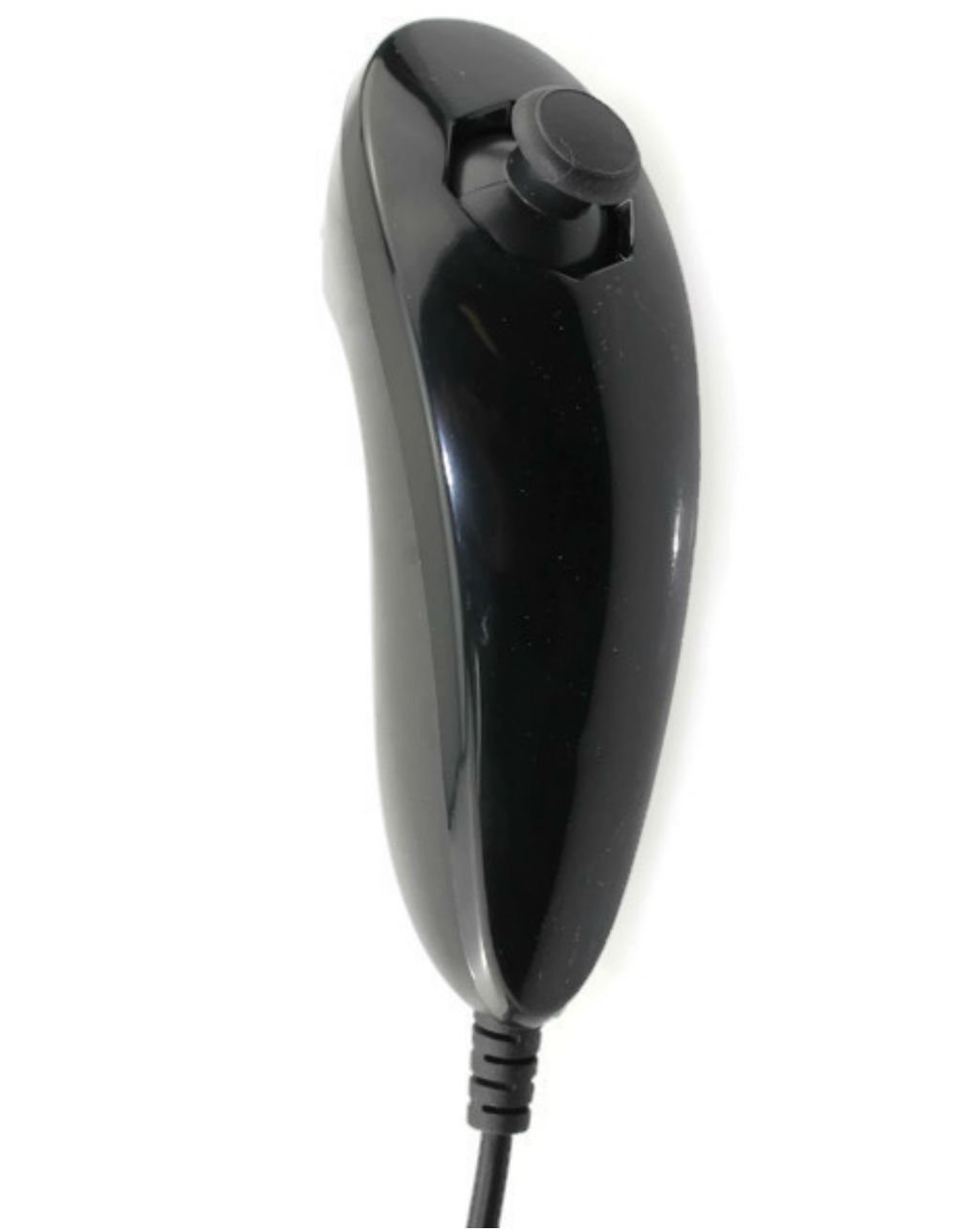 AMGGLOBAL® 2 x Nunchuck 2 x pilot zdalnego sterowania Nunchuk do pilota Nintendo Wii WII + darmowa silikonowa osłona różowa czarna niebieska czerwona wiązka (czarna)