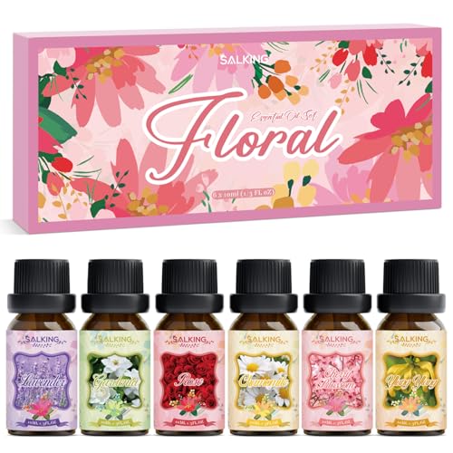 Image of SALKING Floral Essential Oils Set, Premium Pure and Natural Diffuser Oil