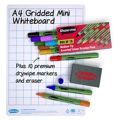 A4 Gridded Whiteboard Kit