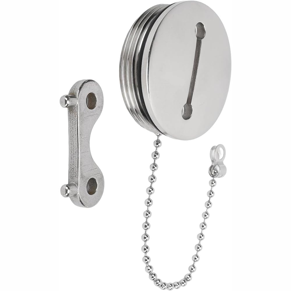 Tapa de depósito de combustible marino de 38 mm, tapa de tanque de llenado de barco de acero inoxidable 316 con llave para barco, caravana, yate