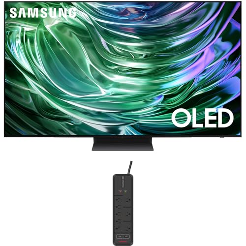 Image of Samsung QN77S90DAFXZA 77 Inch 4K OLED Smart TV with Dolby Atmos and an AudioQuest G8 8-Outlet USB-A /USB-C AC Power Surge Protector (2024)