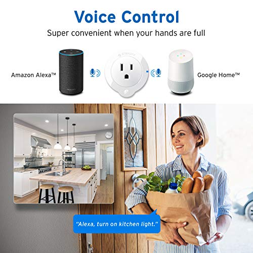 Etekcity Smart Plug, Compatible with Alexa, Google Home and IFTTT, WiFi Energy Monitoring Mini Outlet with Timer, No Hub - Additional View