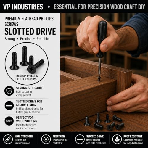 Image of By inchVP INDUSTRIES inch (Pcs-25) M6x12 mm CSK Phillips Head Screw Stainless Steel | Countersunk Head Screws,Fully Thread,Machine Thread