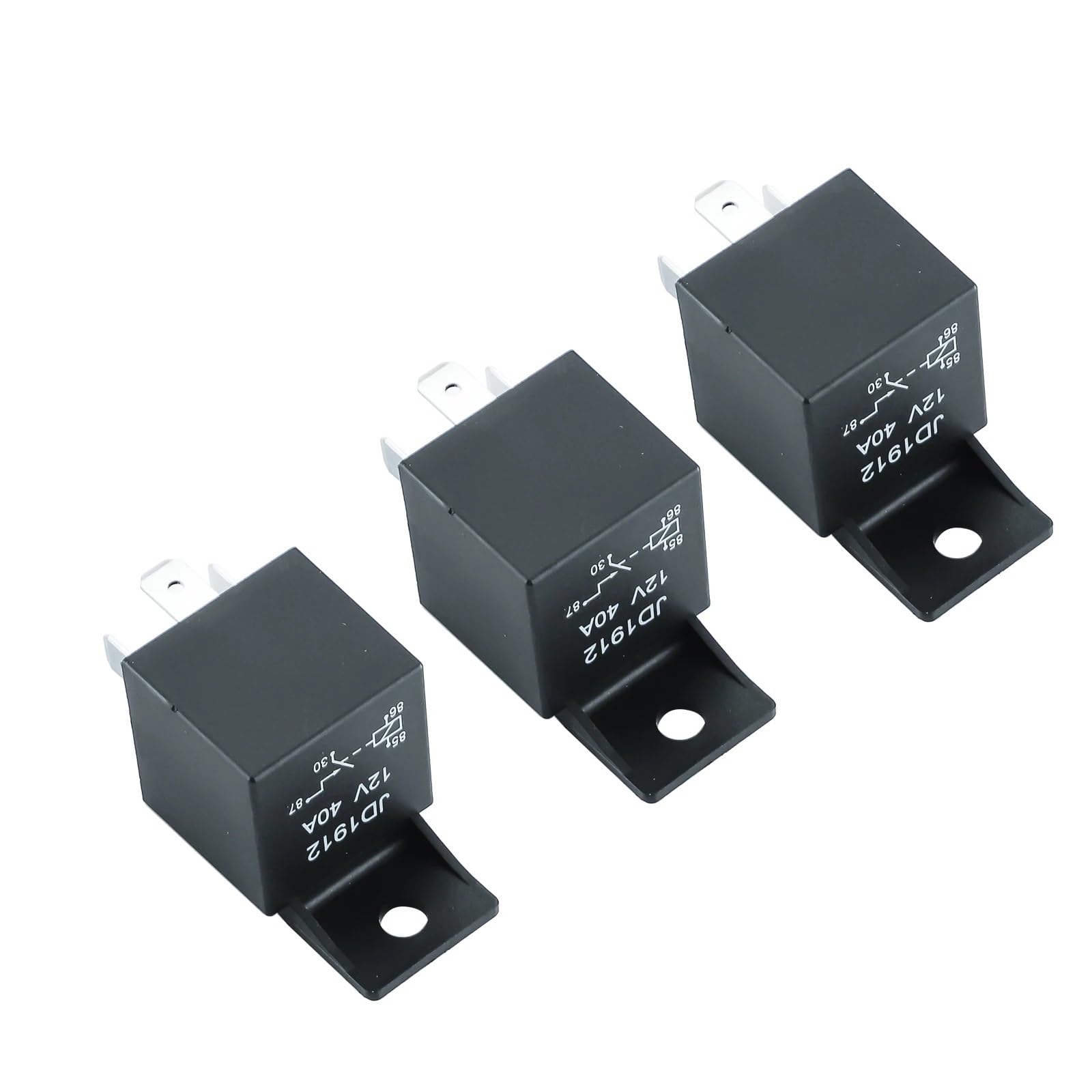 Relais automobile JD1912 12V 40A robuste à 4 broches pour moto et camionnette