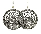 orecchini uncinetto tutorial annarella gioielli Uncinetto Orecchini all\' Uncinetto Bronzo e Pirite Dorata, Pendenti in Argento 925, Gioielli Boho, Regalo per Lei