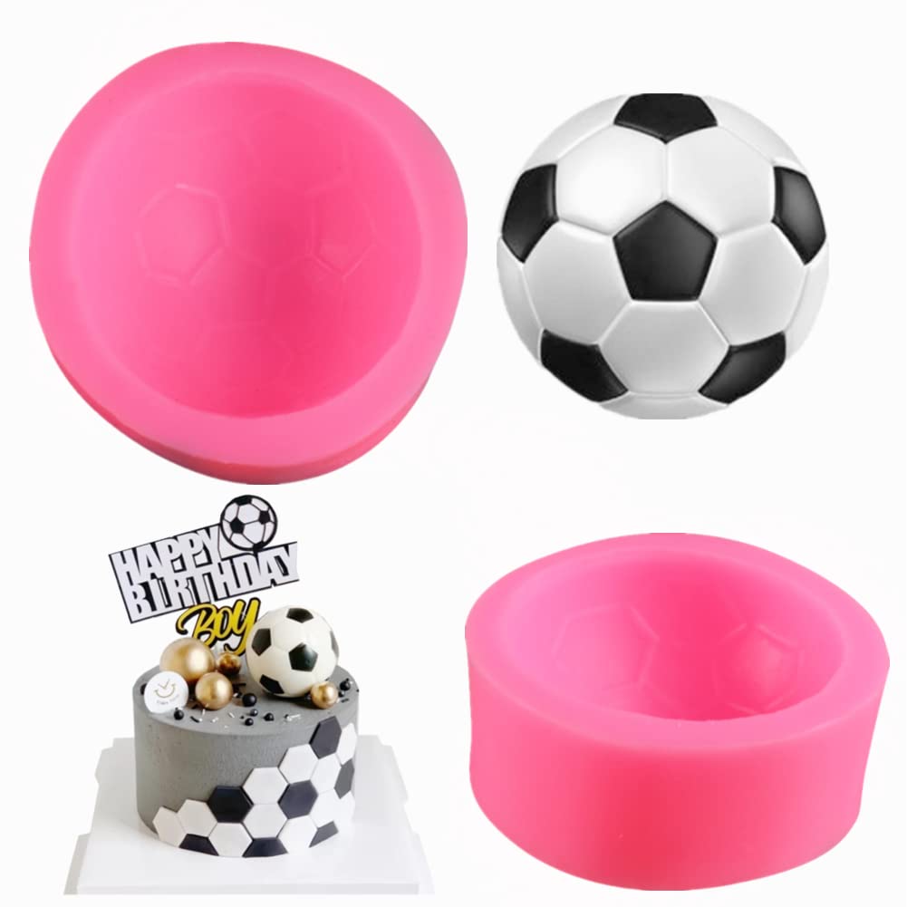 Stampi Per Dolci A Forma Palla FCKEMLDS Set Di 4 Stampi In Silicone A Forma Di Pallone Da Calcio, Basket, Baseball, Rugby, Decorazioni Per Torte, Cupcake, Pasta Di Gomma, Pasta Di Stampo