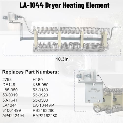ZATUX LA-1044 Dryer Heating Element and LA-1053 Dryer Thermostat Fuse Kit Compatible with Whirl-pool May-tag Dryers Replaces LA1044 AP4242494 PS2162280 PYET244AYW LNC7764A71 by ZATUX - Used condition - Image 3