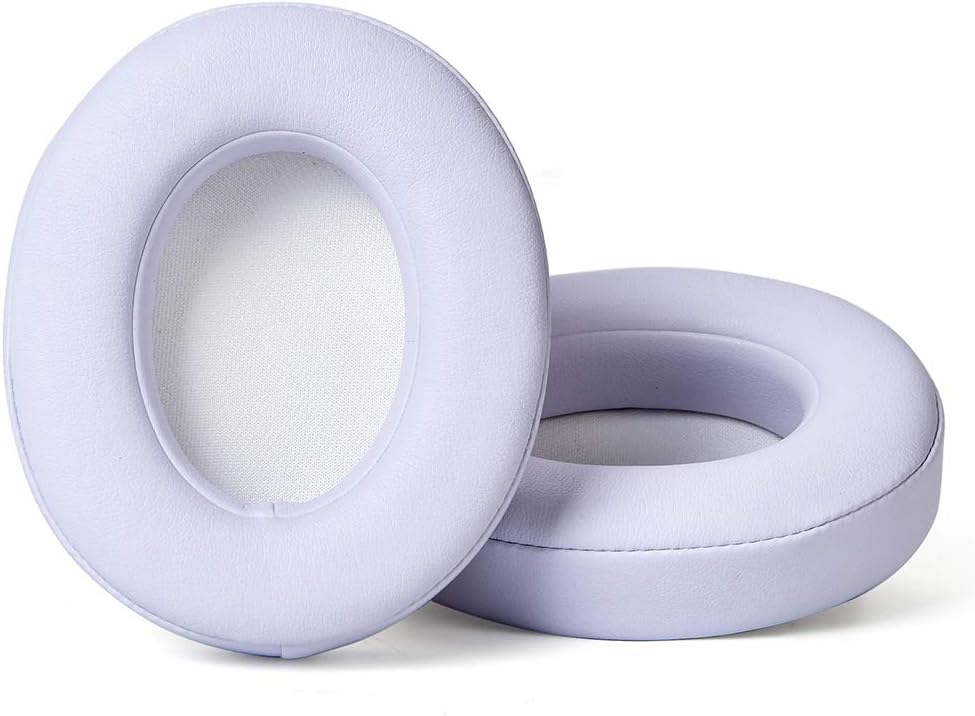 Professional Replacement Ear Pads for Beats Studio 2 and Studio 3（ B0500, B0501 / Soft Protein Leather/Noise Isolation Memory Foam/Does NOT Fit Beats Solo (White)