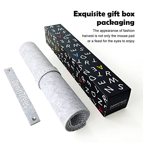 Image of DAWNTREES Extra Large Felt Desk Mat,55''x23.6'' Non-Slip Desktop Protector