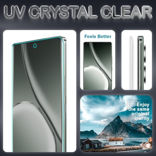 Image of ArmourPro 2 Pack Matte UV Tempered Glass for Realme GT 6 and Realme GT 6T 5G, Premium Curved Screen Protector with Anti-Glare Finish, Edge-to-Edge Coverage, Fingerprint Friendly and Case Friendly