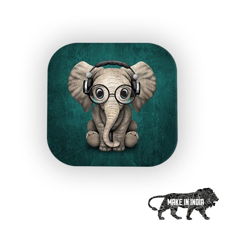 Tcredible 360 ° Rotation Mobile Compatible Holder Grip & Stand for Phones & Tablets Selfie Holder Socket Unskretchable Super hd Matte Finished Finger Stand (Small Elephant)