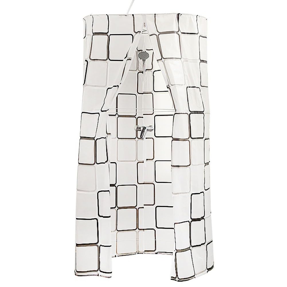 AAVEDA Salle de Bain Rideau de Douche Rond Protable Pop Up Tente de Privé Cabine de Changement et Toilette Instantanée pour la Plage, Camping et Randonnée Rideau de Baignoire Polyester (Size : R80CM)