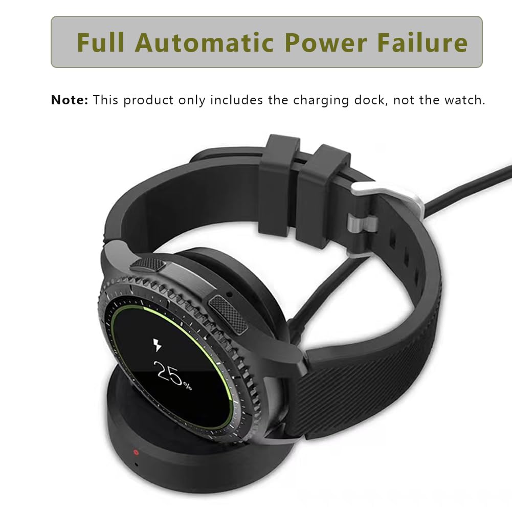 Compatible with Samsung Gear S3 Smart Watch Charger, Universal Replacement Charging Dock for Samsung Gear S3 Classic/ S3 Frontier Watch, Magnetic Samsung Watch Charger Stand with Charging Cable