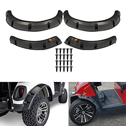 munirater 4 - Pack Golf Cart Fender Flares Front and Rear Wheels Replacement for 2008-2015 EZGO RXV Gas and Electric Golf Carts