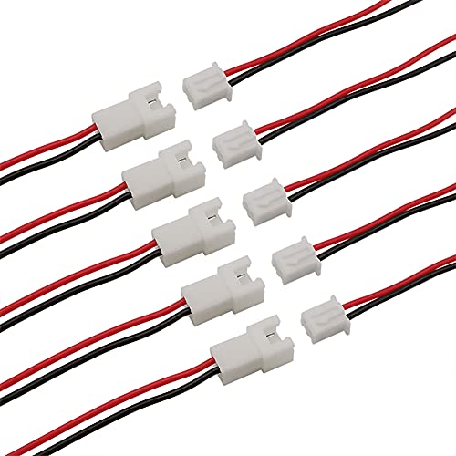 40pcs XH2.54mm 2 Pin Micro Cable Conector Macho y Hembra 100mm miniatura 5