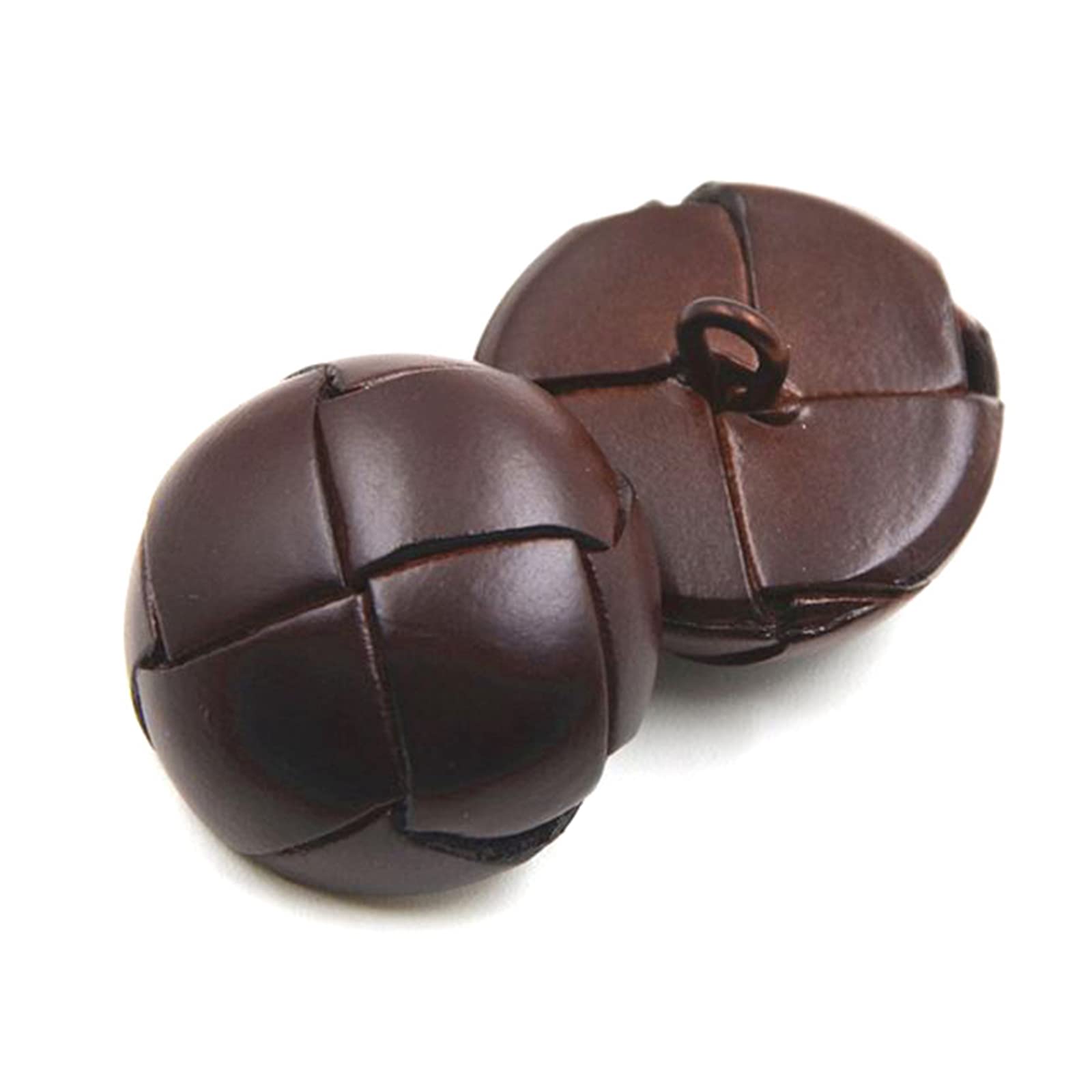 5 Pièces Boutons En Cuir 15/18/20/23/26mm Bouton En Cuir Marron Noir Pour Manteaux Veste Accessoires De Couture, Café, 15mm