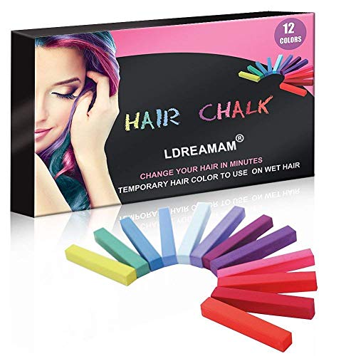 Hair Chalk,Hair Chalk Pens,Temporary Hair Chalk,12 Colors Hair Chalk Pens,Hair Chalk for Kids,Non-Toxic Hair Chalk Pens,Perfect DIY Gifts for Birthday Party, Cosplay,Halloween and Christmas