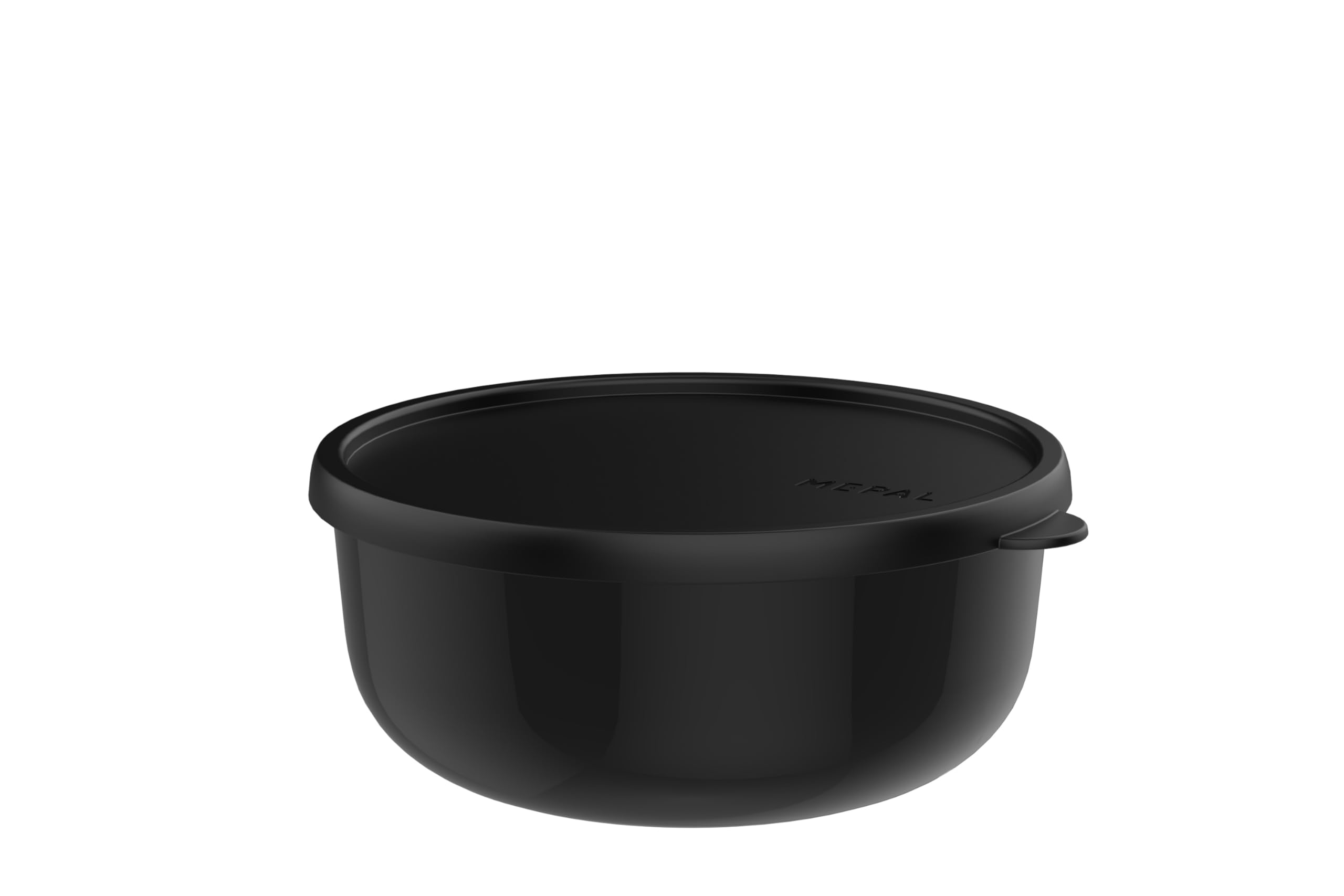 Mepal Microwave Container Lumina, Food Storage Containers with Lid Suitable for Fridge, Freezer, Steam Oven, Microwave and Dishwasher, Kitchen Storage Bowls, Bowl with Lid, 1500 ml, Nordic black