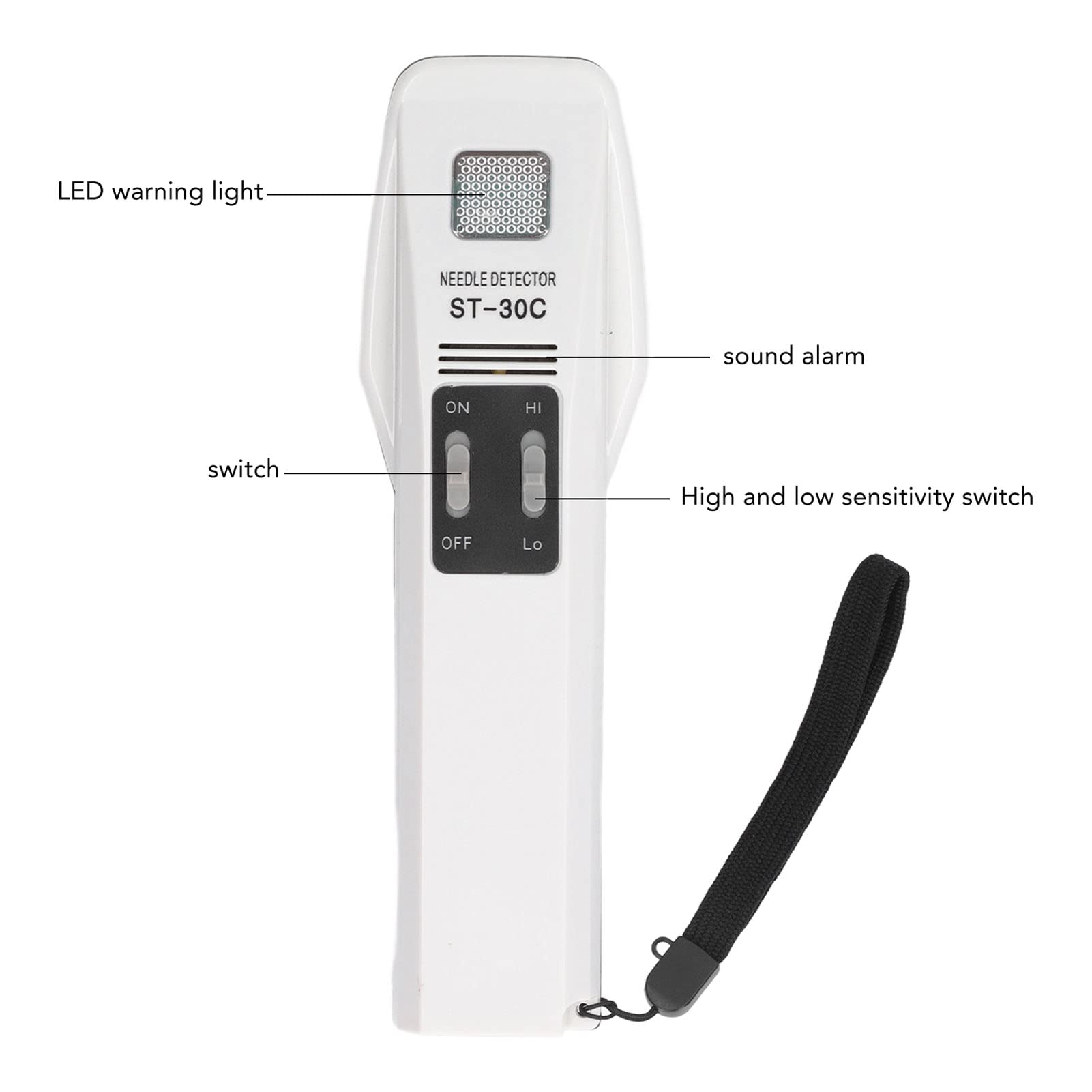 Septpenta Metal Detector Pinpointer, Bacchetta Puntatore Portatile Impermeabile, Alta Sensibilità, Sonda per Localizzazione Oro, Funzione di Allarme Sonoro e Luminoso per Trovare Monete D'Oro
