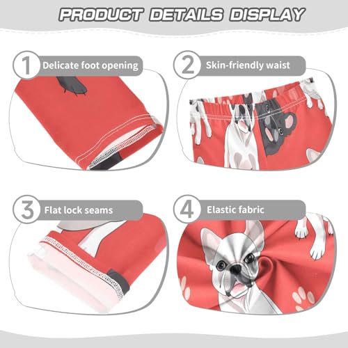 Toddler Girls Leggings Printed Yoga Pants Leggings White Black Dog for Kids3