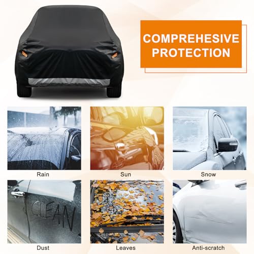 Image of Kayme Truck Cover Custom Fit Dodge Ram 1500(1994-2001) Regular Cab Short Bed. Full Exterior Heavy Duty Outdoor Pickup Truck Car Cover Waterproof All Weather.Car Tarp for Wind Sun Dust Protection.Black