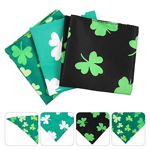 ULTECHNOVO 3Pcs St. Patricks Day Cat Bandanas Cachecol Cachecol Cachecol Cachecol