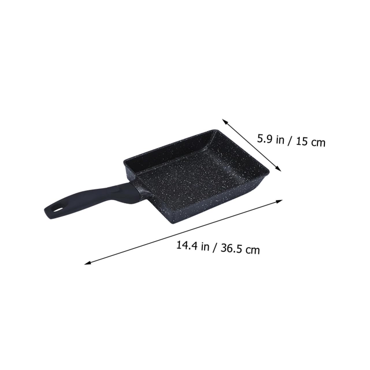 ERINGOGO Padella Antiaderente in Lega di Alluminio Padella Quadrata per Uova Fondo Liscio Manico per Prevenire Scottature Leggera e Portatile per Cucinare Tamagoyaki Uova Fritte e Verdure
