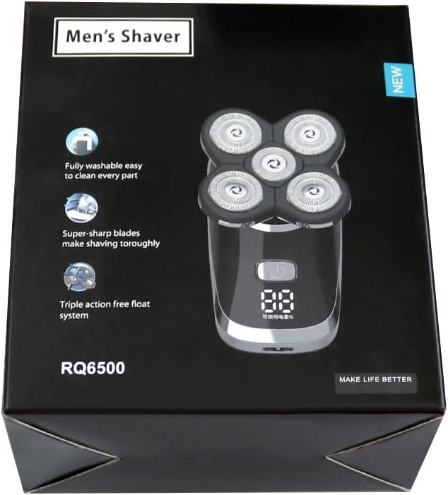 Head Shavers for Bald Men, LCD display powerful waterproof kit electric shaver beard hair trimmer for men facial body electric razor bald shaving machine (Color : 5IN1)