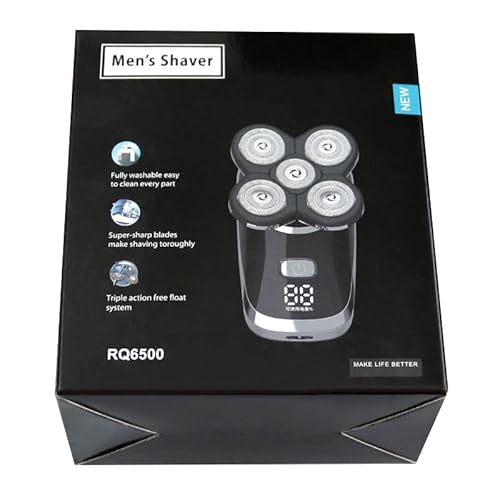 Electric Razor for Men, 5IN 1 LCD Display Powerful Waterproof Kit Electric Shaver Beard Hair Trimmer For Men Facial Body Electric Razor Bald Shaving Machine - Image 3