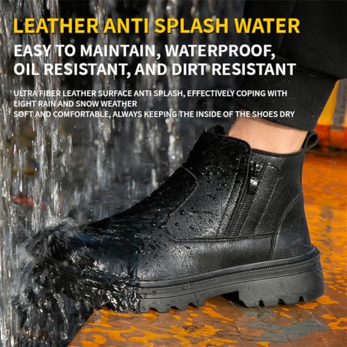 Image of Women's Steel Toe Boots Waterproof Lightweight Construction Safety Shoes | Durable, Comfortable,Puncture Resistant,Impact Resistant,Industrial Work Footwear