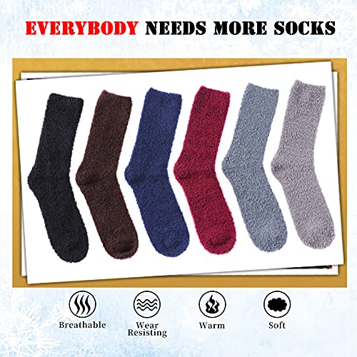 Image of LANLEO 5 /6 Pairs Womens Super Soft Fuzzy Plush Warm Winter Home Sleeping Slipper Socks