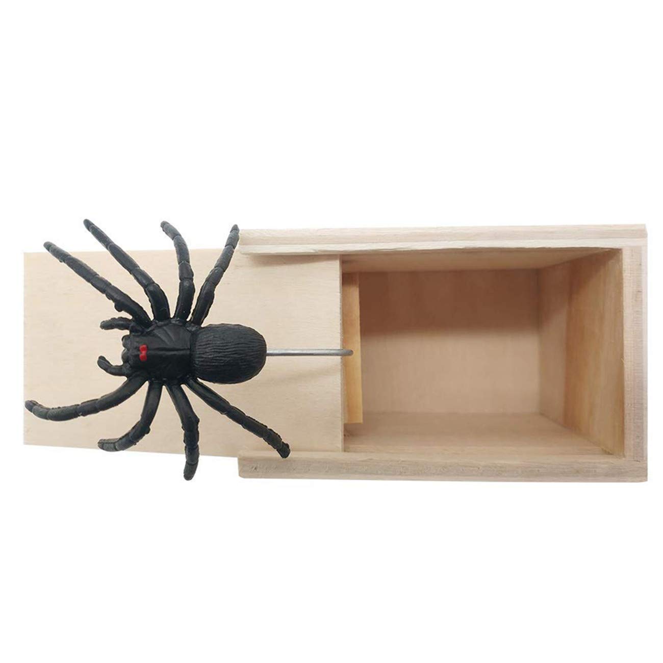 Bigsweety Funny Scare Box Spider Prank Wooden Box Animal Fear Joke Toys Men Birthday