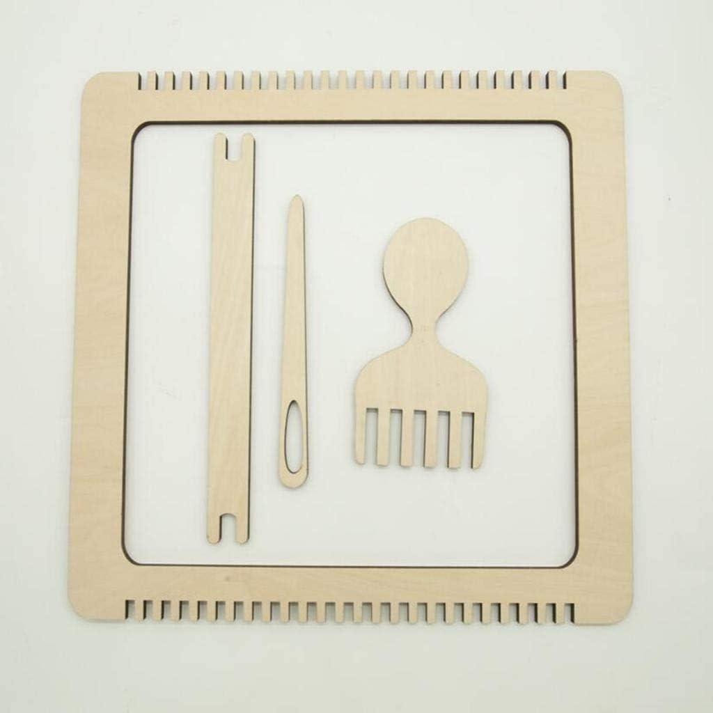 子供用織機、織機、手動織機、DIYシャトル織機、2つの小さなフレーム、マルチクラフト木製工芸品、木製織機