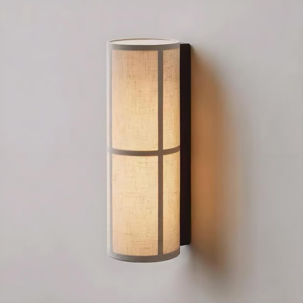 Lampe Murale Tissu Cylindrique Éclairage Doux pour Sublimer votre Décoration de Salon