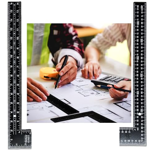 Image of Malfah L Square Ruler Aluminum Alloy Carpenter L Shape Angle Square Ruler,250 mm 600 mm MAF 400 MMX600 MM 16 inch X 24 inch