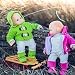 The Queen's Treasures Set of Two Complete Bitty 15 Inch Baby Doll Twin Overall Outfits Pink & Green, Overalls, Shirt, Bootie Shoes. Two Complete Outfits fit Bitty Baby Twins