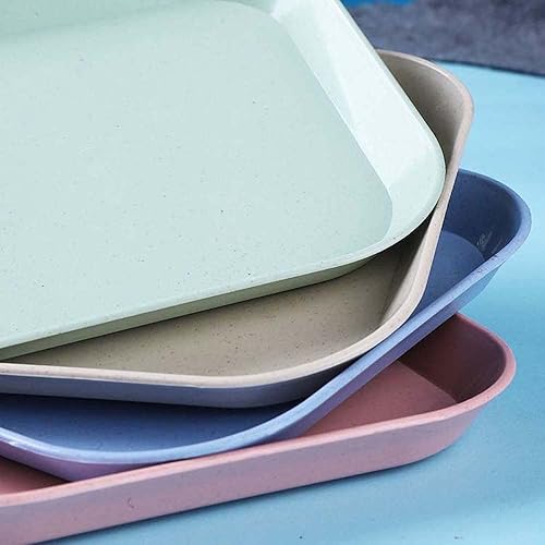 Miniatura 7 de 1 mini platos ligeros de paja de trigo reutilizables, aptos para lavavajillas y microondas, platos llanos irrompibles, sin BPA, para niños, adultos,