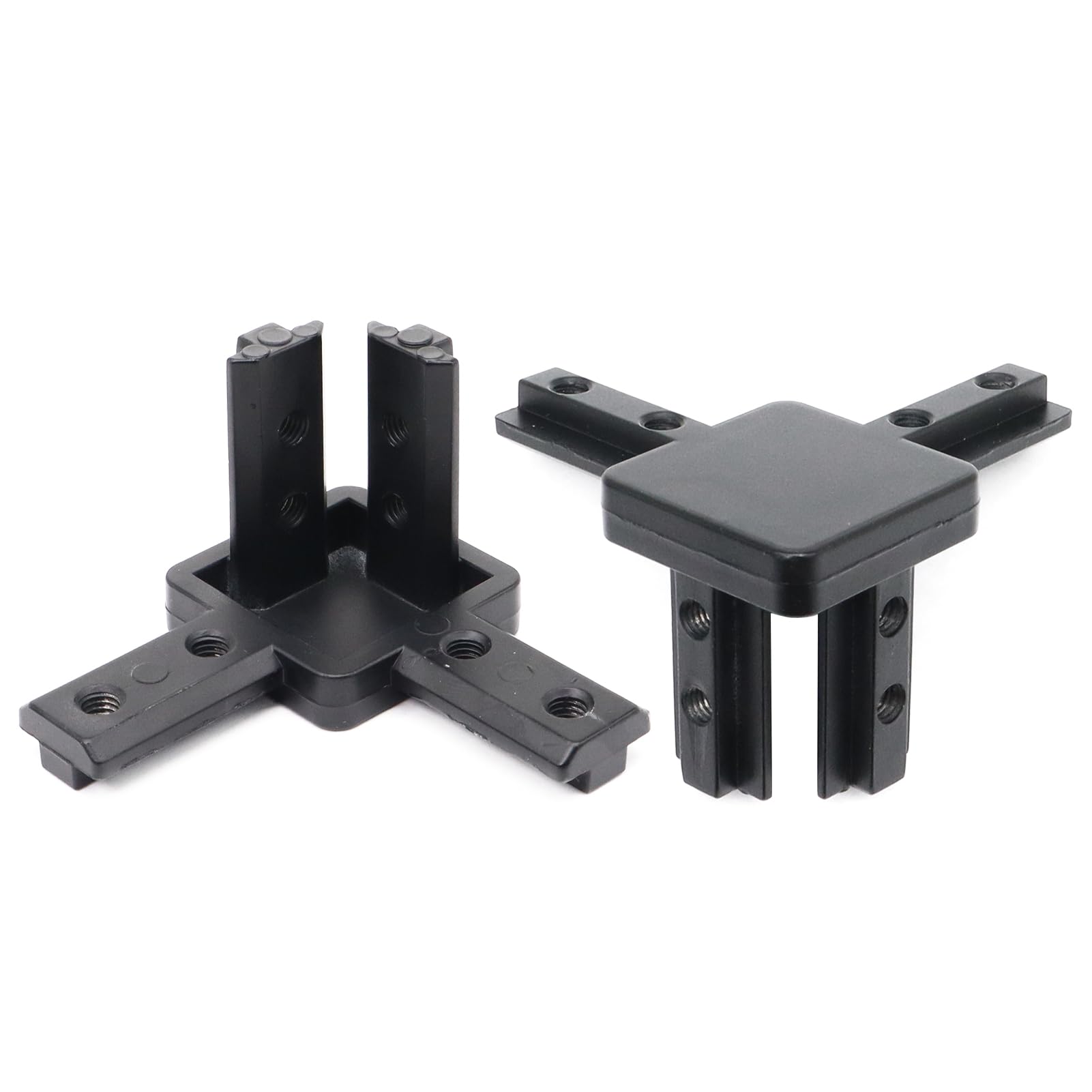 Aluminium-Extrusionsprofil, Tri-Halterung, 3-Wege-Endkappe, Ecke, rechtwinklig, 2,5 x 2,5 cm, Anschluss mit Schrauben für 1010 2525 Extrudiertes Aluminium, Esquina-Profil, 8 Stück