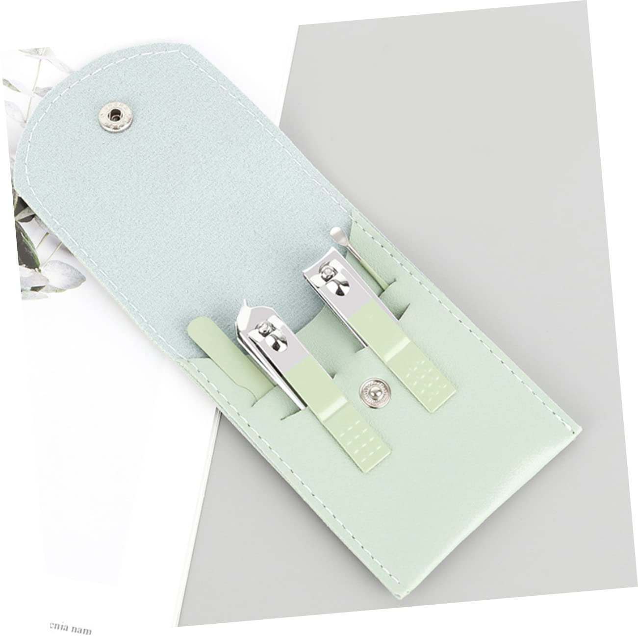 Gogogmee 3Set Travel Nail Clipper Set Professional Manicure Kit with Ergonomic Design Sharp Cuticle Clippers for Thick Nails Portable Storage Case for Home Camping Use