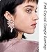 VANGETIMI Pink Vintage Rhinestone Statement Earrings Fashion Bling Colorful Crystal Cluster Drop Dangle Earrings for Women Party Prom